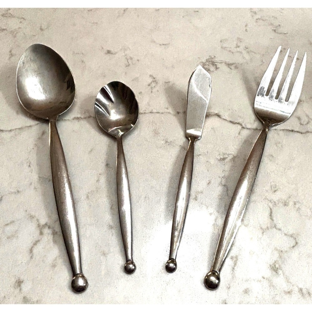 Farberware Dot 4-Pc‎ Serving Utensil Set Stainless Replacement Contemporary
